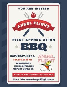 Angel Flight BBQ invitation